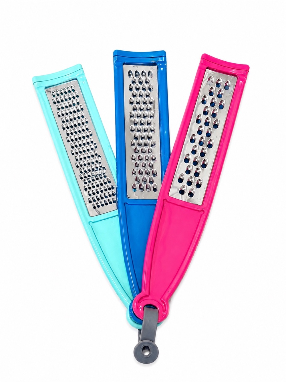 NEW 3 Pc Colorful Handheld Grater Set Cheese Vegetable Kitchen Tools - Picture 2 of 3